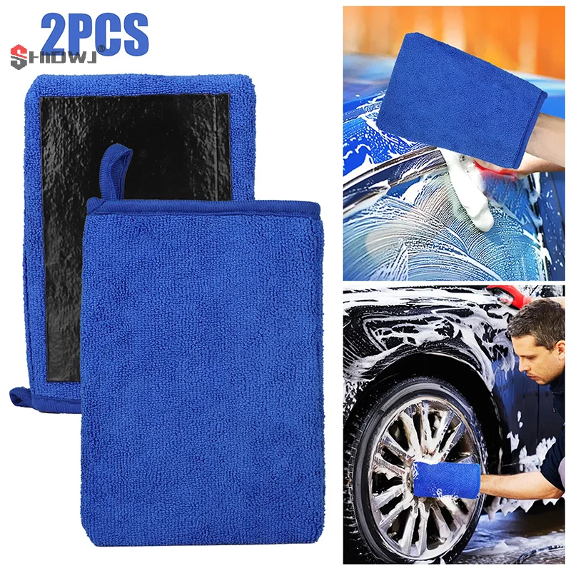 2Pcs Reusable Car Paint Cleaning Glove Auto Detailing Mitt Effective Clean Clay Decontamination Gloves Polishing Cars Paint Tool