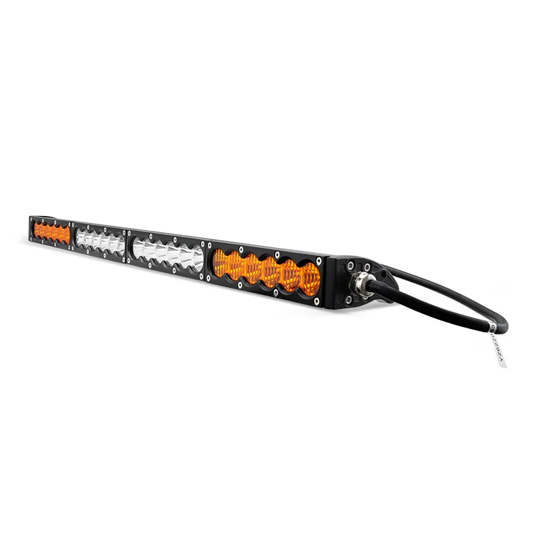 

Single Row Dual Color White Amber Combo Flood Spot Grille Bumper Led Light Bar For Off-road 4x4 Vehicles Truck Jeep Ford Camping