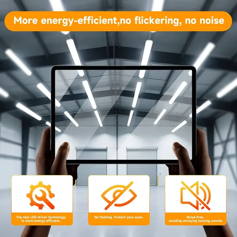 Professional grade 40W LED three-proof light IP65 waterproof linear moisture-proof lamp, connectable warehouse garage