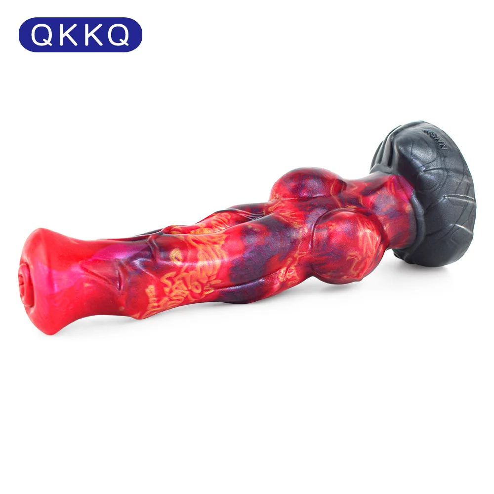 

QKKQ Fantasy Dog Dildo Anal Plug Soft Silicone Products Animal Penis Gay Man And Woman Masturbate Quick Orgasm Adult Sex Toys