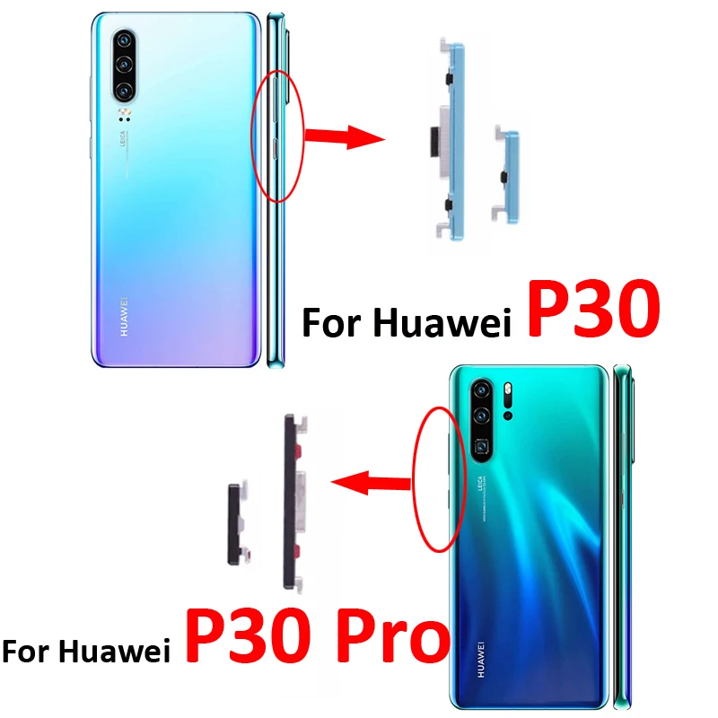 For Huawei P30 Phone New Power Volume Button On OFF Control Switch Keys For Huawei P30 Pro Parts