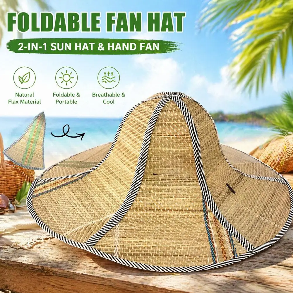 Chinese Retro Bamboo Rattan Fisherman Hat, Handmade Weave Straw, Tourism Rain Dance Props, Cone Fishing Sunshade