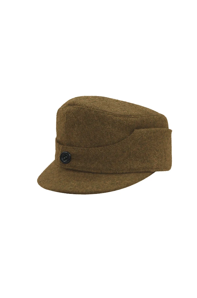 

GHFA-032-EM Elite Gebirgsjager Single Button Bergmütze EM Brown Wool Field Cap