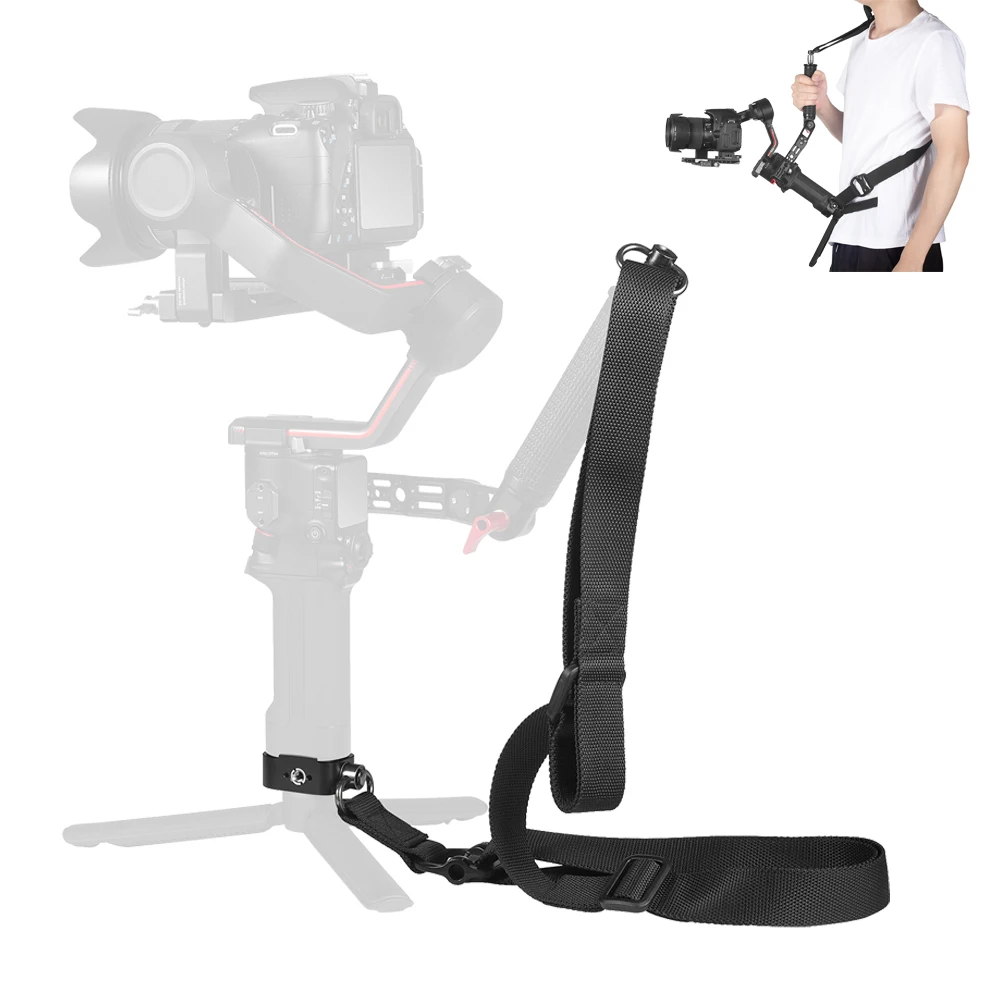 RS4 RS3 RS2 Gimbal Weight Reducing Adjustable Shoulder Strap with Quick Release QD Buckle Baseplate For DJI RS 4 3 2 Handle Grip