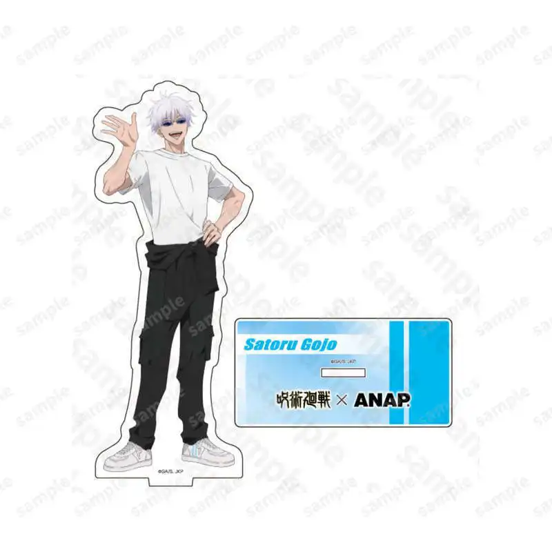 Jujutsu Kaisen الاكريليك الشكل الوقوف الأبيض T بذلة أنيمي الأجهزة الطرفية عالية الجودة عرض سطح المكتب الحلي مروحة هدية فتاة لعبة