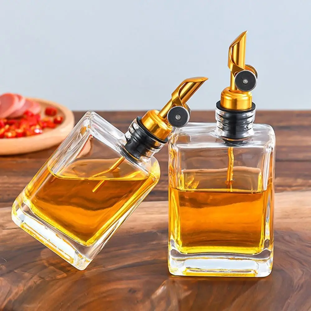 

Glass Olive Oil Dispenser Bottle 200ML/280ML Refillable Sauce Vinegar Bottle Stainless Pourer Automatic Pourer