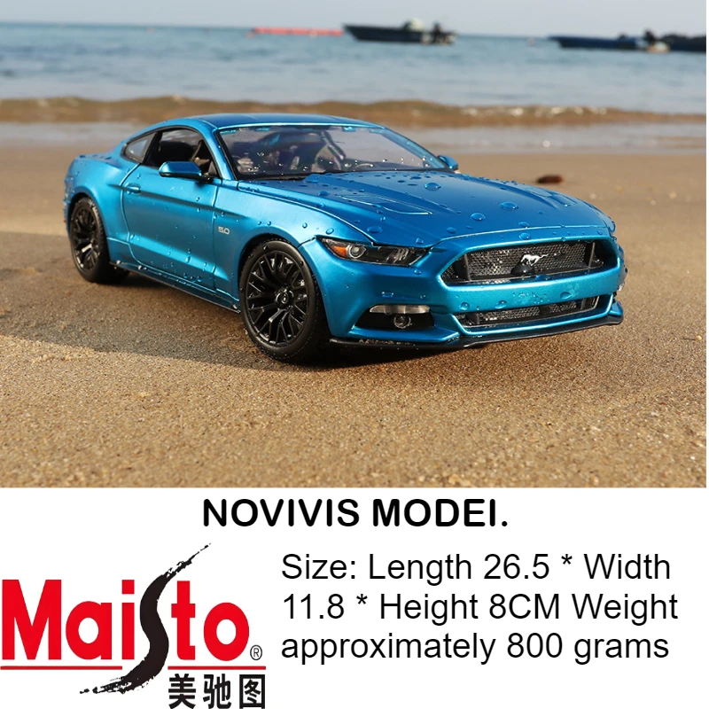 

Maisto 1:18 Ford Mustang Alloy Car Model Die-Cast Metal Simulation Sports Collectible Toy Gift for Boys Adults Display