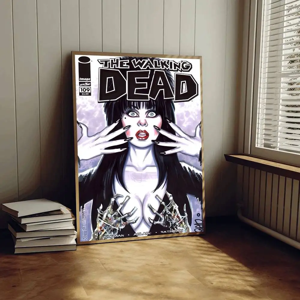 1 قطعة فيلم E-Elvira عشيقة الظلام المشارك HD ديكور المنزل لزجة جدار مقاوم للماء غرفة المعيشة بار ديكور جمالي #2