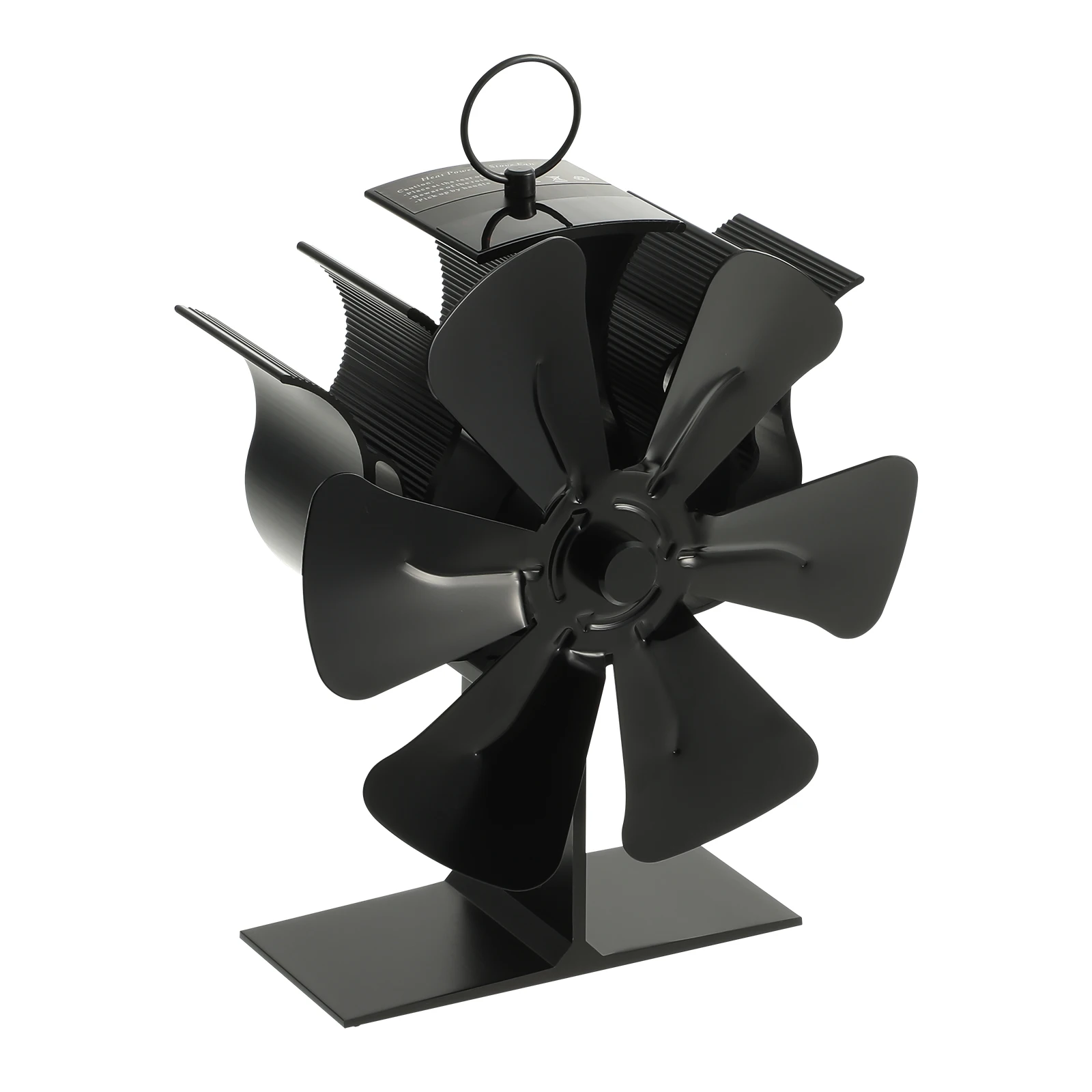 

2Pcs Fireplace Fan Heat Powered Stove Thermometer Wood Burning Magnetic Aluminum Non Electric Energy Saving Heat Distribution