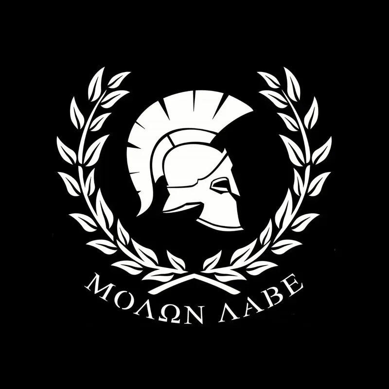 Personaily Car Sticker Molon Labe Warrior Sparta Decorative Waterproof Vinyl Decal for Porsche Mazda 6 Peugeot,18cm*17cm