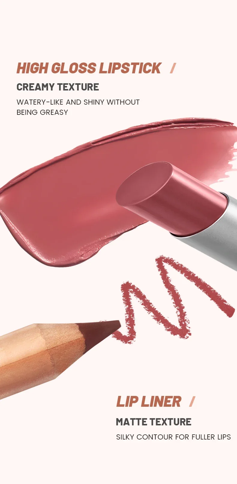 Pudaier Lip Line Conjunto de presente de óleo labial com brilho labial úmido - brilho espelhado, hidratante e de longa duração, manchas nutritivas naturais diárias, presente
