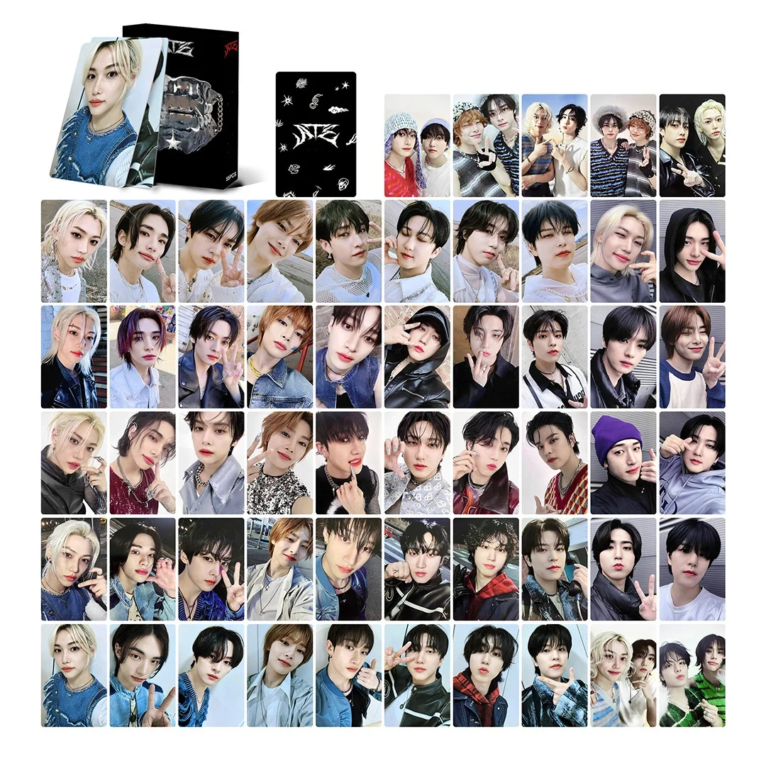 55Pcs/Set KPOP Idols FELIX CHANGBIN Boxed Cards High Quality Double Sides Printing LOMO Cards HYUJIN BANGCHAN HAN SEUNGMIN Gifts