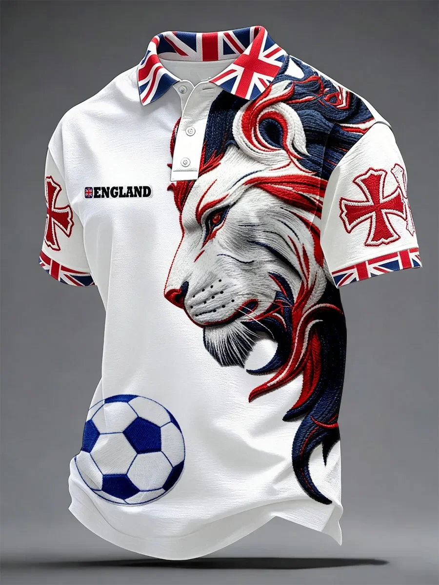 2026 Edition Women's England Fan Football Polo Shirt - 3D Print - Fashionable and Comfortable - Suitable for Both Men and Women