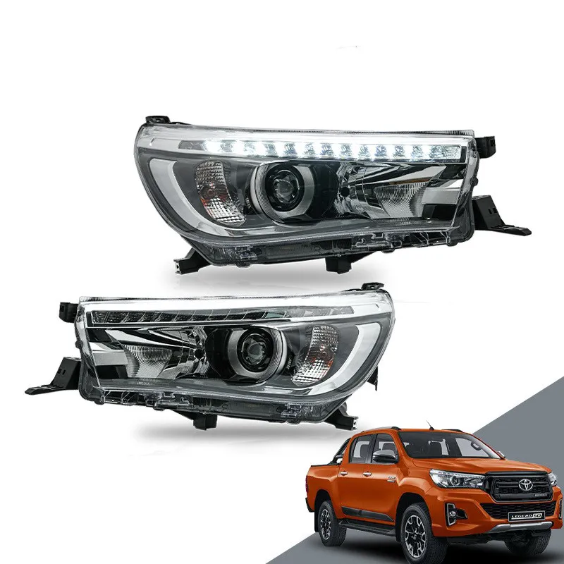 

Автомобильная фара в сборе для Toyota Hilux 2015-2020, тормозной задний ходовой фонарь для парковки, стример, указатель поворота, передняя лампа