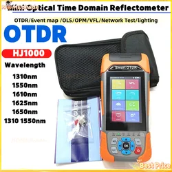 MINI HJ1000 OTDR 1310/1550/1610/1625/1650nm 24/22dB OTDR Active Fiber Reflectometer Live Test VFL OLS OPM  Event Map Ethernet