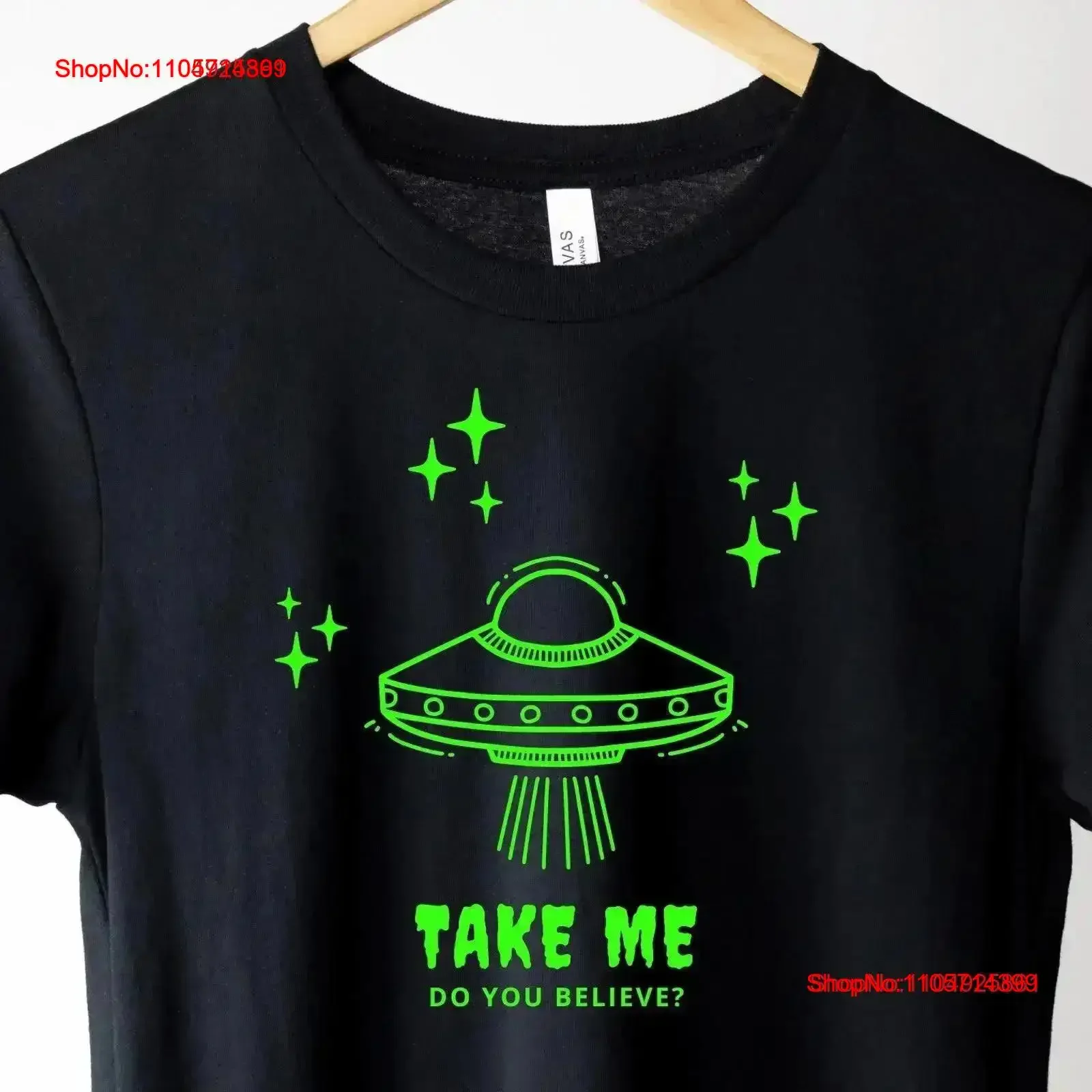 UFO T Shirt Abduction Alien X Files Lover Believe Sweater vintage Washed Slightly homme Top For Everyday Wear Stretched graphic