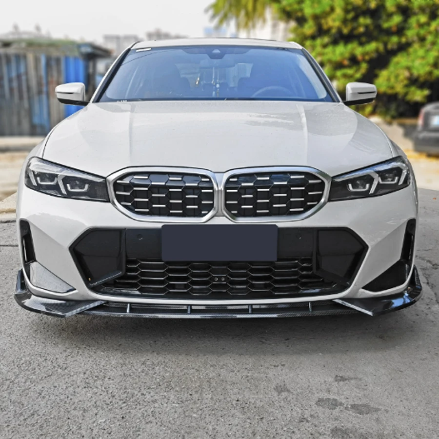 Front Bumper Lip Lower Chin For BMW 3 Series G20 G21 LCI M Sport 2023 2024 ABS Part Trim Body Kit Spoiler Deflector Accessories