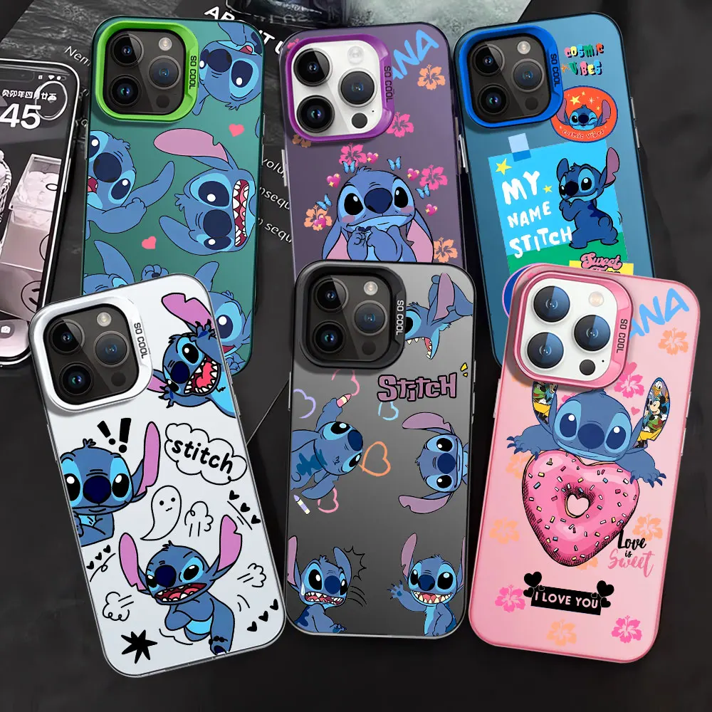 Disney Stitch Phone Case for iPhone XS Max XR 12 Pro 15 Plus 13 14 Pro 11 Pro Max X 13 Pro Max 13 Pro Luxury Soft Cases Cover