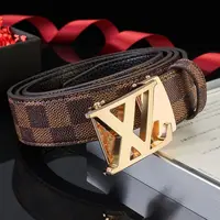 Cinturón con hebilla automática de moda para hombre con correa con patrón a cuadros, adecuado para uso informal, de negocios y para desplazamientos diarios