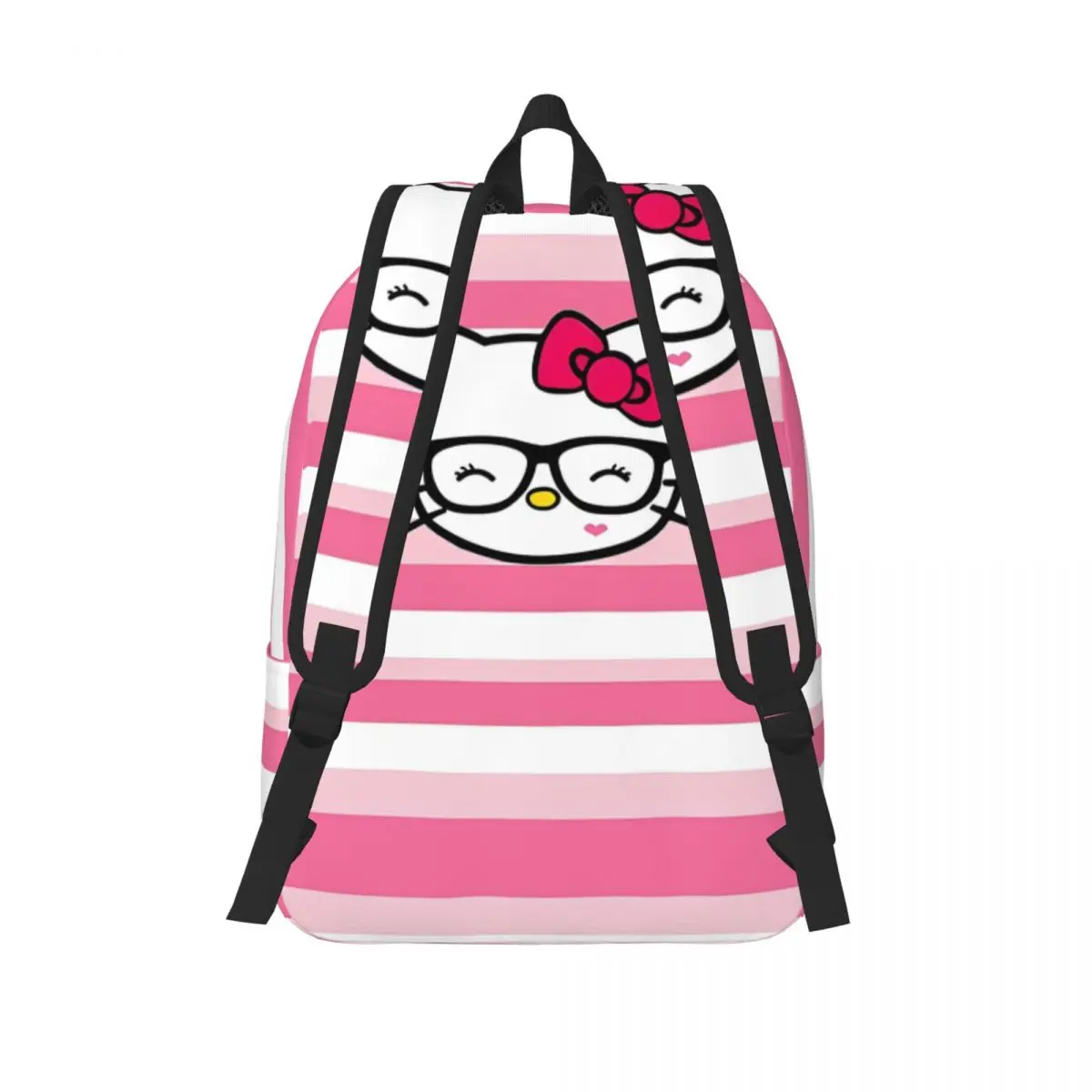 Hello Kitty Happily Backpack for Preschool Kindergarten School Student Bookbag Boy Girl Kids Canvas Daypack Hiking