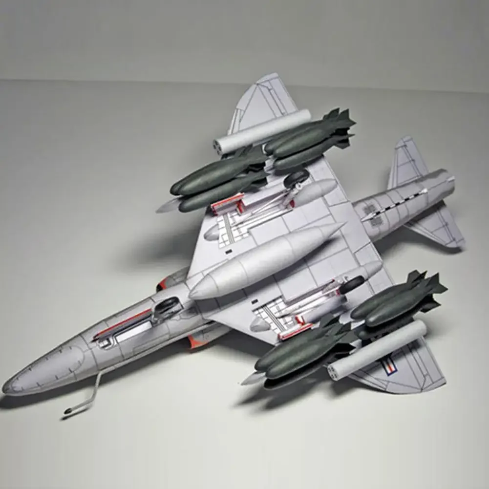 1:33 Scale American A-4 Skyhawk Attack Aircraft DIY 3D Paper Card Model Building Sets Construction Toys Educational Toys