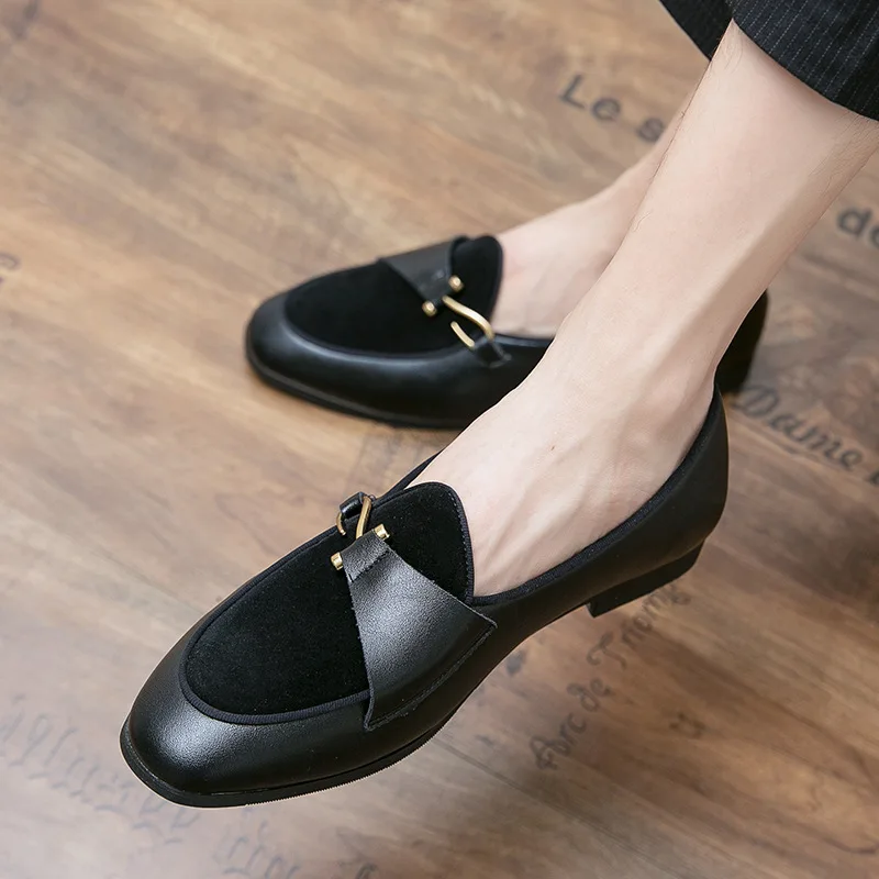 

Men's Casual Leather Shoes Buckle Trendy Party Wedding Shoe Mens Comfortable Driving Flats Men Moccasins Loafers size 38-48
