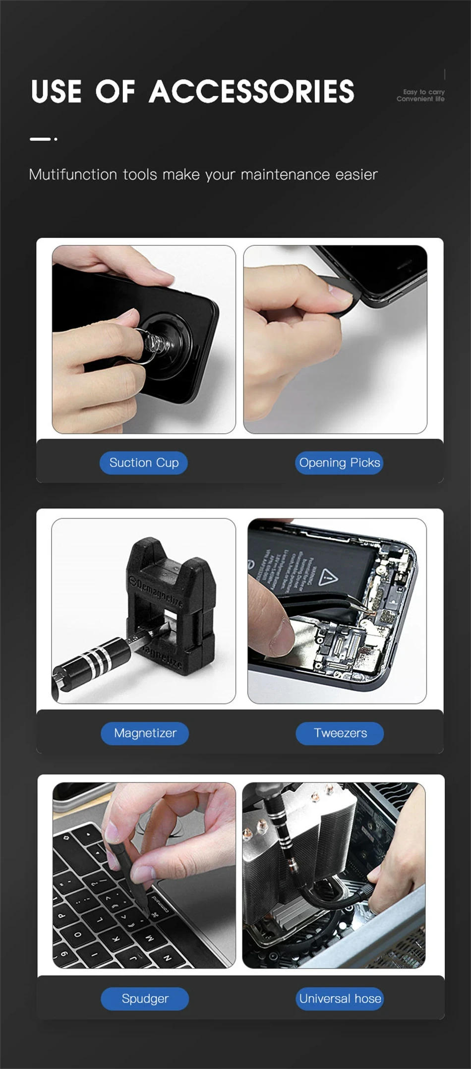 115-in-1 Precision Driver Set Magnetized Torx Hex Bits Multi-scene Repair Tool Kit for Mobile Phones Notebook PC Glasses Watch