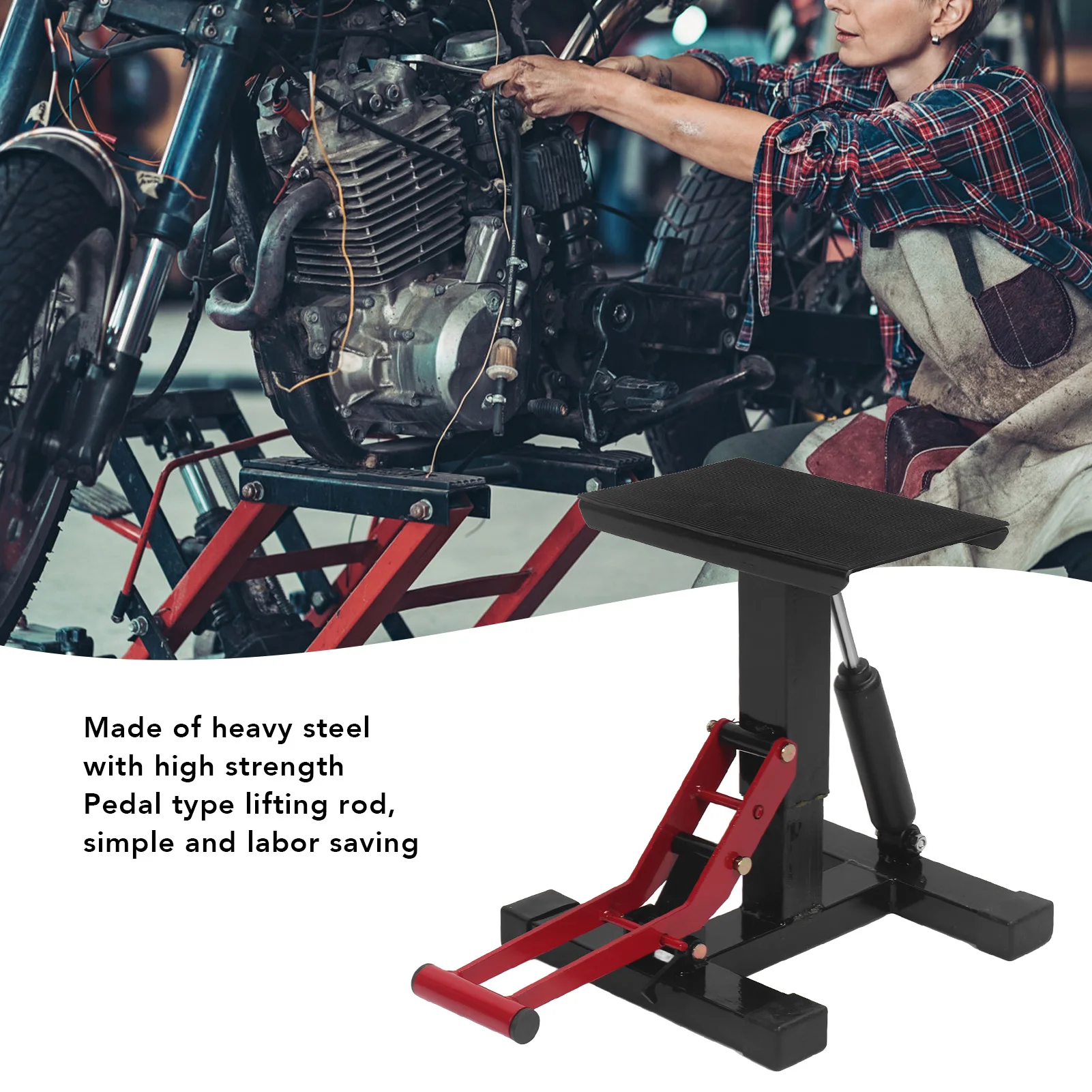 Altura ajustável suporte hidráulico Lift, Steel Lifting Platform para Off Road Motorcycle