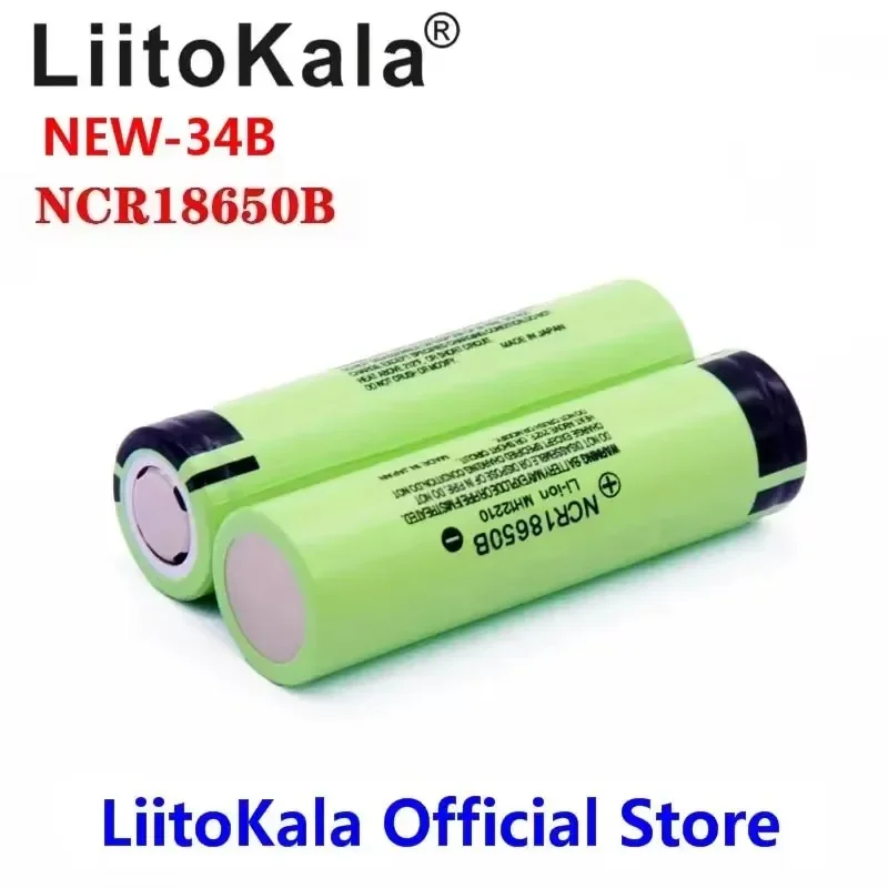 100% New Original  LiitoKala  4-20pcs NCR18650B 3.7V 3400 mah 18650 Lithium Rechargeable Battery Flashlight batteries