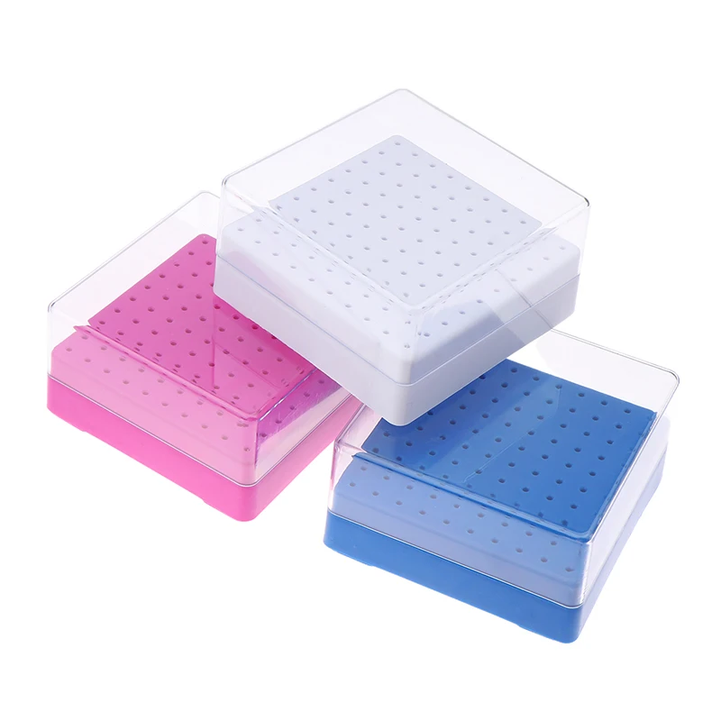 1 Uds herramienta de manicura de uñas 100 agujeros soporte de broca profesional para decoración de uñas soporte de exposición accesorios de plástico para uñas