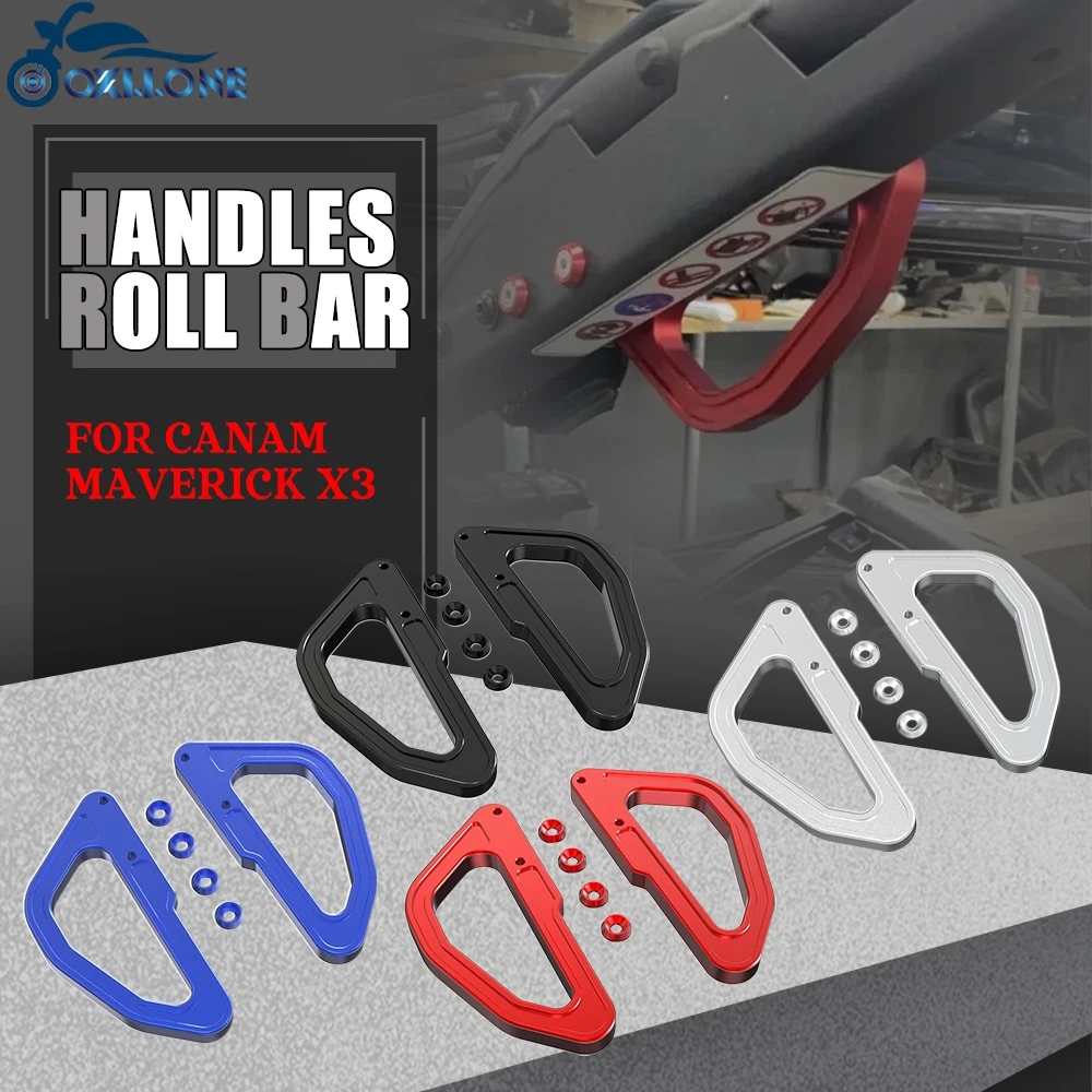 

Aluminum Roll Bar Grab Handles Heavy Duty Billet For Can-Am Maverick X3 XDS XRS XMR XRC Turbo RR X3 Roll Cage Handles RS-SFN093