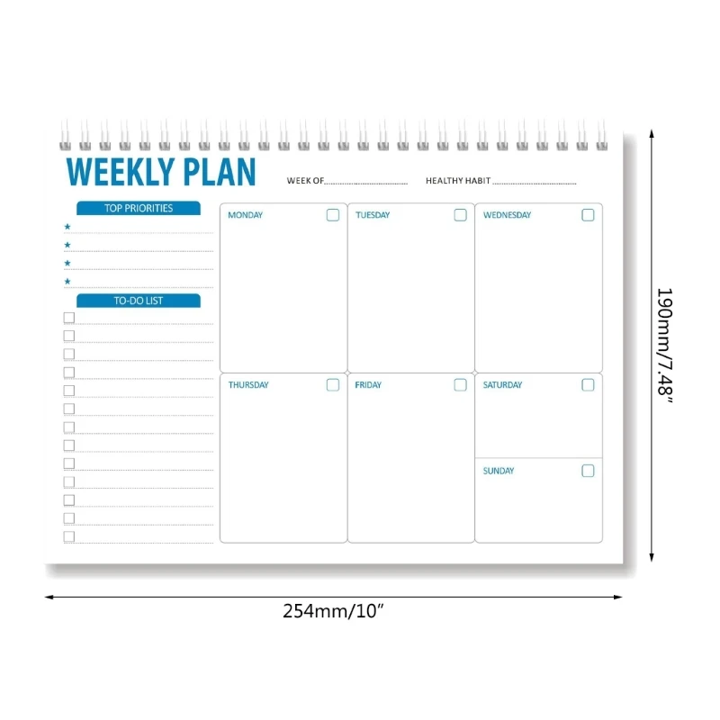 مخطط اللغة الإنجليزية دفتر دوامة أسابيع جدول الأعمال الأسبوعي اليومي جداول الطلاب القرطاسية مكتب اللوازم المدرسية دروبشيب