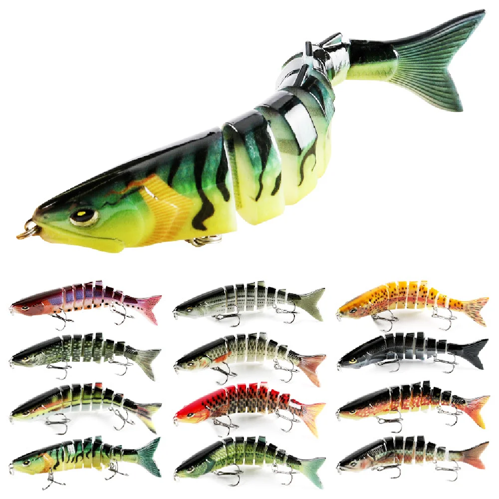 1Pcs Swim Bait Fishing Lures Wobblers 12cm 20g Artificial Multi-section SwimBait Crankbait JerkBait Trolling Pike Carp Tackle