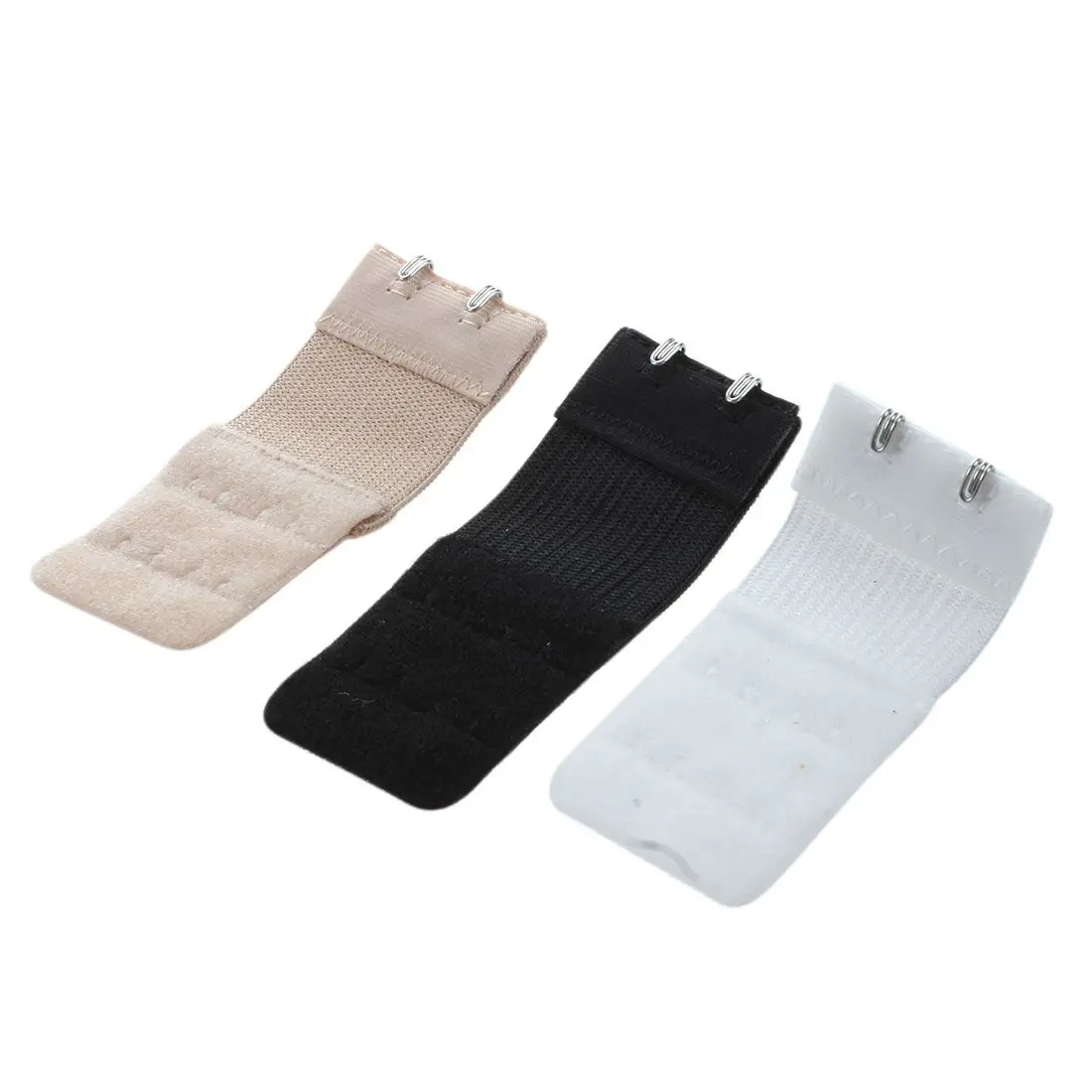 Ganchos de 2 fileiras sodial (R) 3 peças senhora cores sortidas ganchos de 2 fileiras fita de olho extensor de alça de sutiã