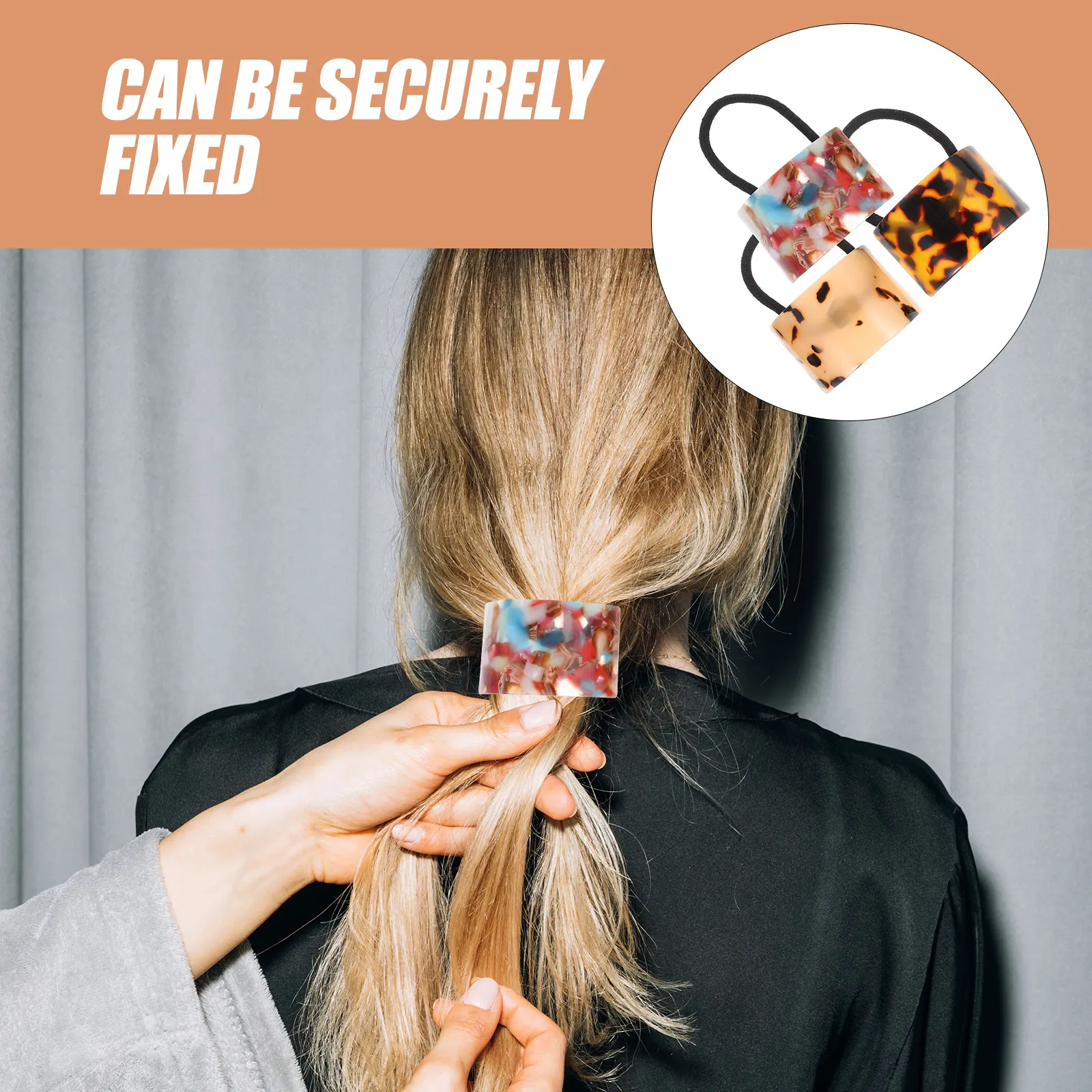 

3pcs Elastic Ties Elastic Ties Women Accessories Ponytail Holder Tie s Geometric Hair Hair Ring Tools