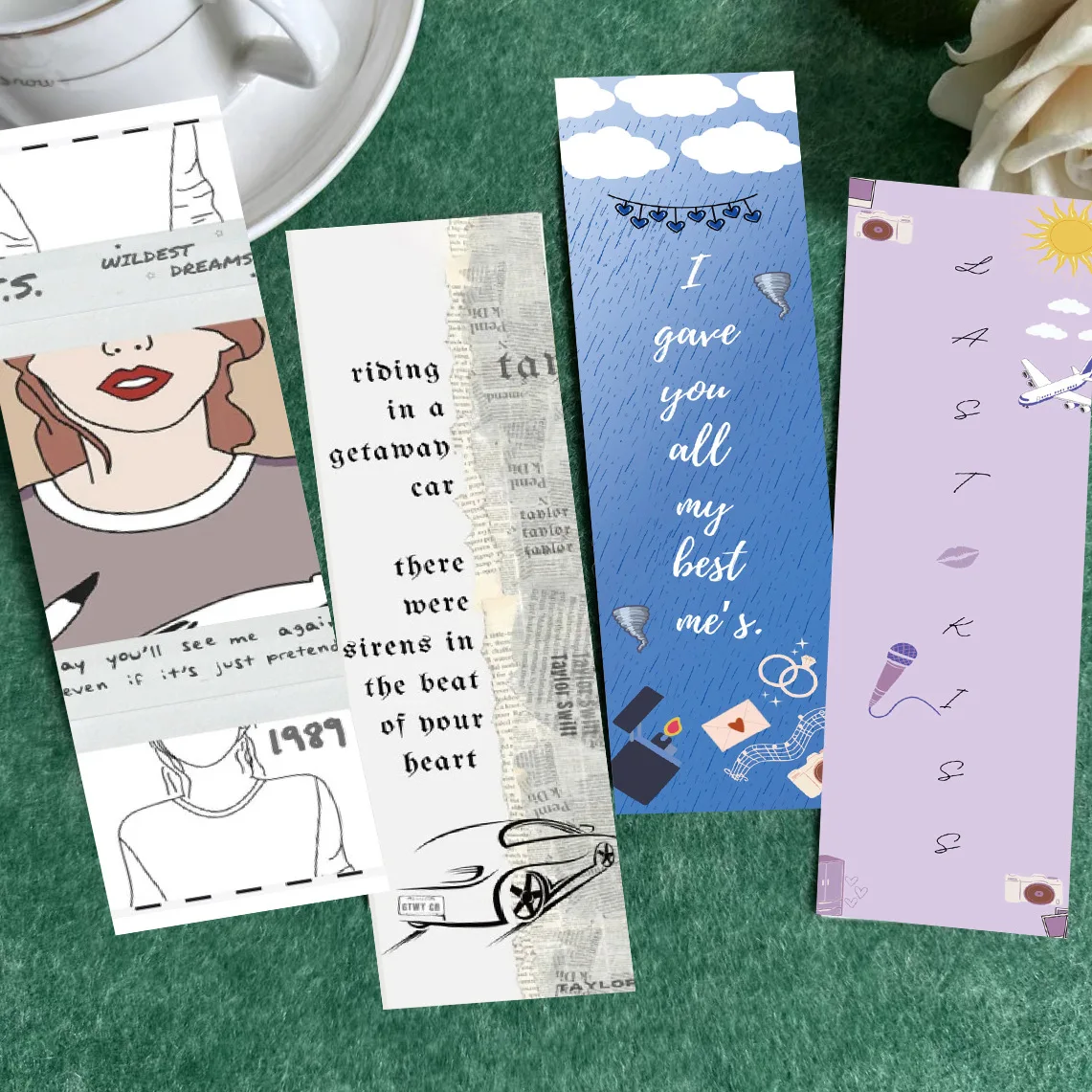 30Sheets Singer Taylor Swift Bookmark Creative Hand Account DIY Decor Bookmarks Stationery Student Office Supplies