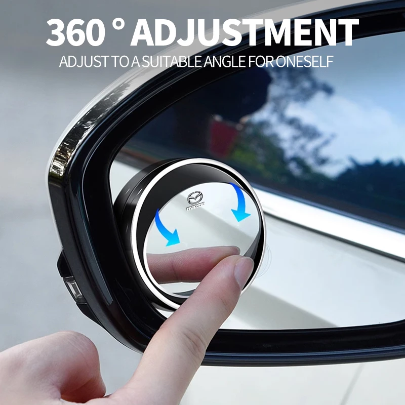 Car Wide-angle 360 Degree Adjustable Clear Rearview Auxiliary Mirror Accessories For Mazda 3 6 Atenza Axela Demio CX3 CX5 MP MS