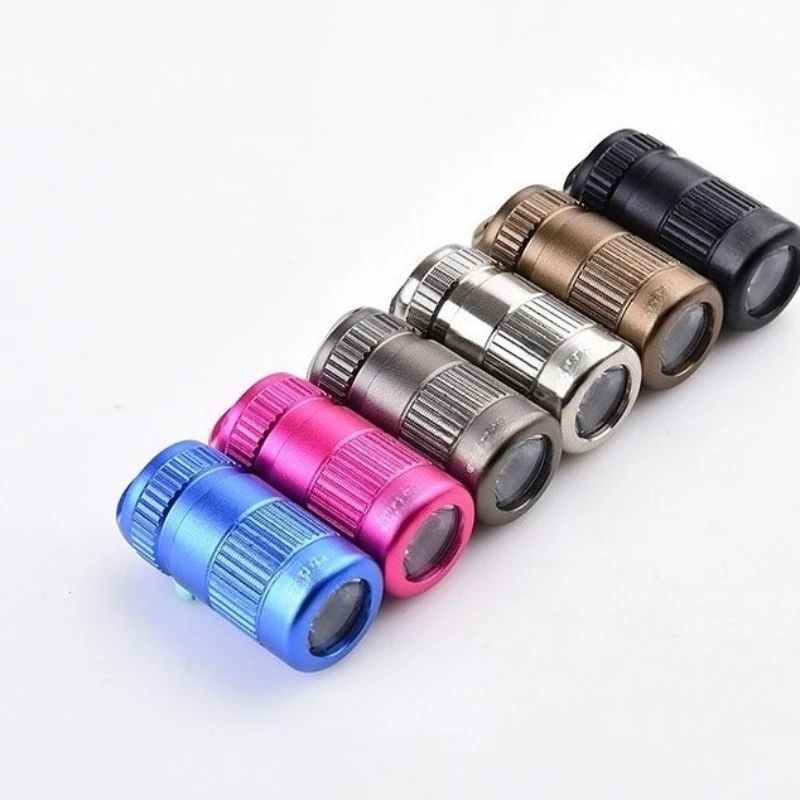 

Outdoor aluminum alloy mini fingertip metal portable flashlight with keychain