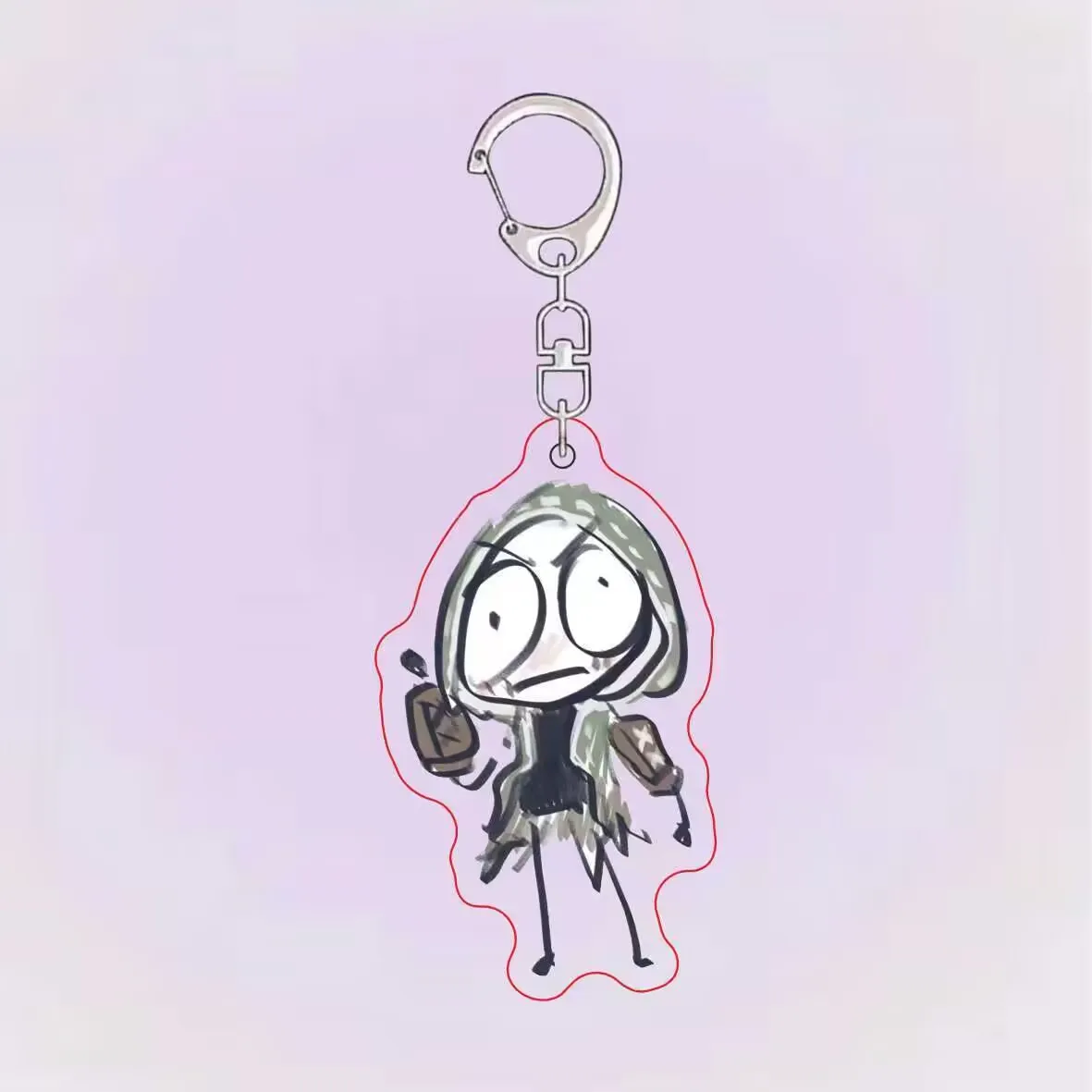 "الهوية V" الصورة الرمزية الصغيرة اللطيفة، سلسلة مفاتيح "المتقالة، السجين" الكرتونية المضحكة، حقيبة صغيرة ذات مظهر عالٍ