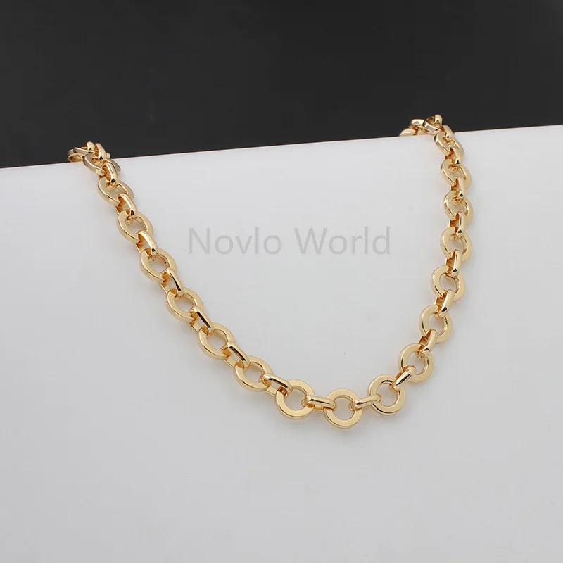 50cm 1meter 10 meters 4 colors K gold 7mm width Alloy and Iron metarial round shape chains for chain purse replace handbag parts