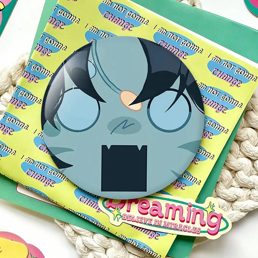 P-Pressure S-Sebastian Solace Badges 25 32 44 58 75 mm Round Fans Collect Friends Gifts Brooch Souvenir