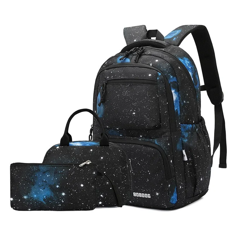 Boys Backpacks 3 Pieces Sets School Bags Large Size Bag For Teenagers Children Knapsack Big Boy Backpack Middle School Students