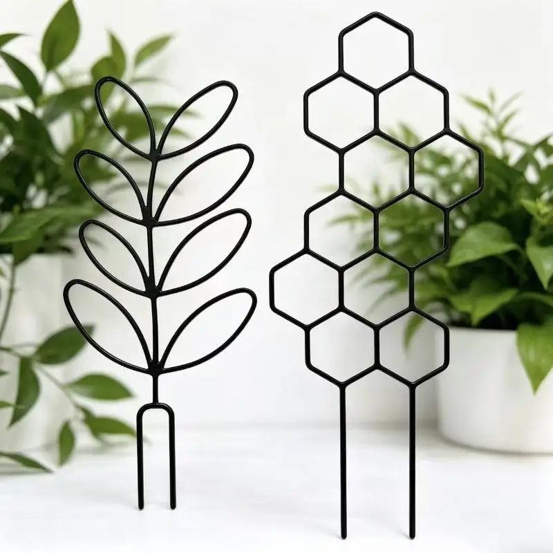 1Pc Honeycomb Plastic Plant Trellis Rustproof Climbing Support Frame For Potted Vine Flower Indoor Outdoor Garden Use
