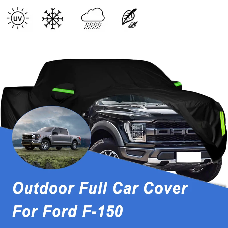 

Car Full Cover For Ford F-150 -Outdoor Waterproof Snowproof Sunshade, Winter & Summer All Weather Auto Protection Accessories