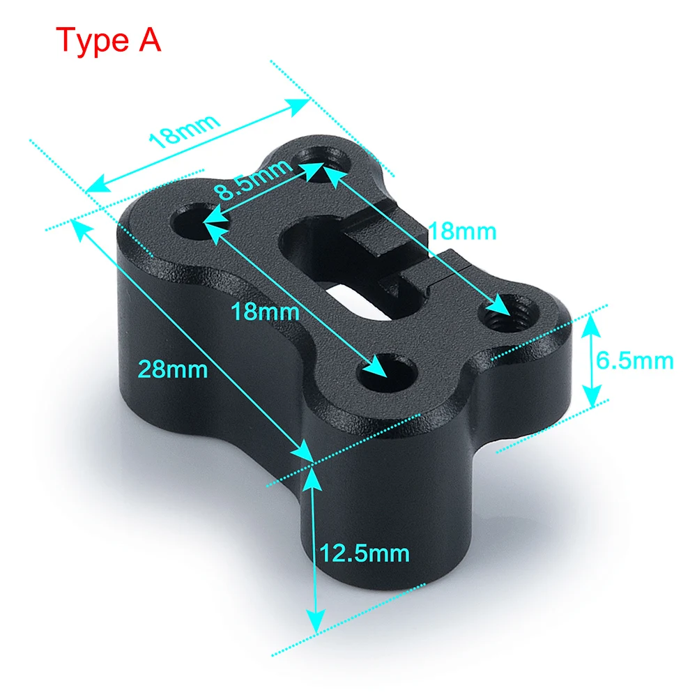 YEAHRUN Servo supporto di regolazione in lega metallica per Axial SCX6 AXI05000 Wrangler AXI05001 Trail Honcho 1/6 RC Crawler parti del modello di