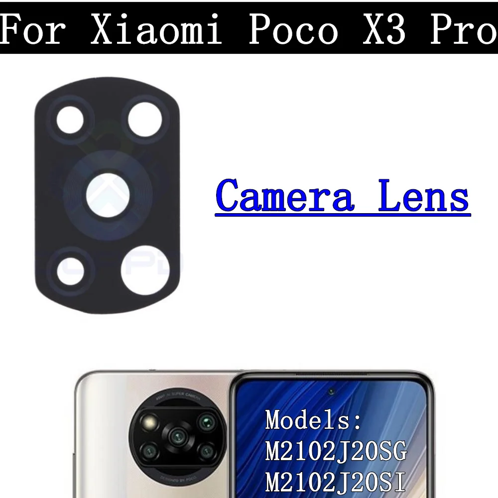 Back Camera Lens For Xiaomi Poco X3 Pro X3pro M2102J20SG,M2102J20SI Selfie Small Facing Wide Front Rear Camera Module Flex Spare