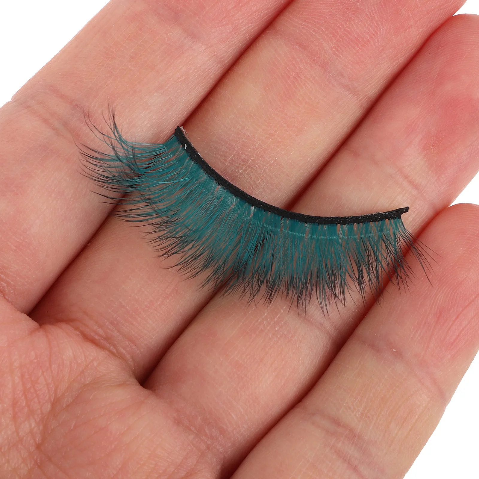 10 個のカラーつけまつげプロフェッショナルボリュームアイラッシュストリップ再利用可能なメイクアップまつげまつげまつげバルク