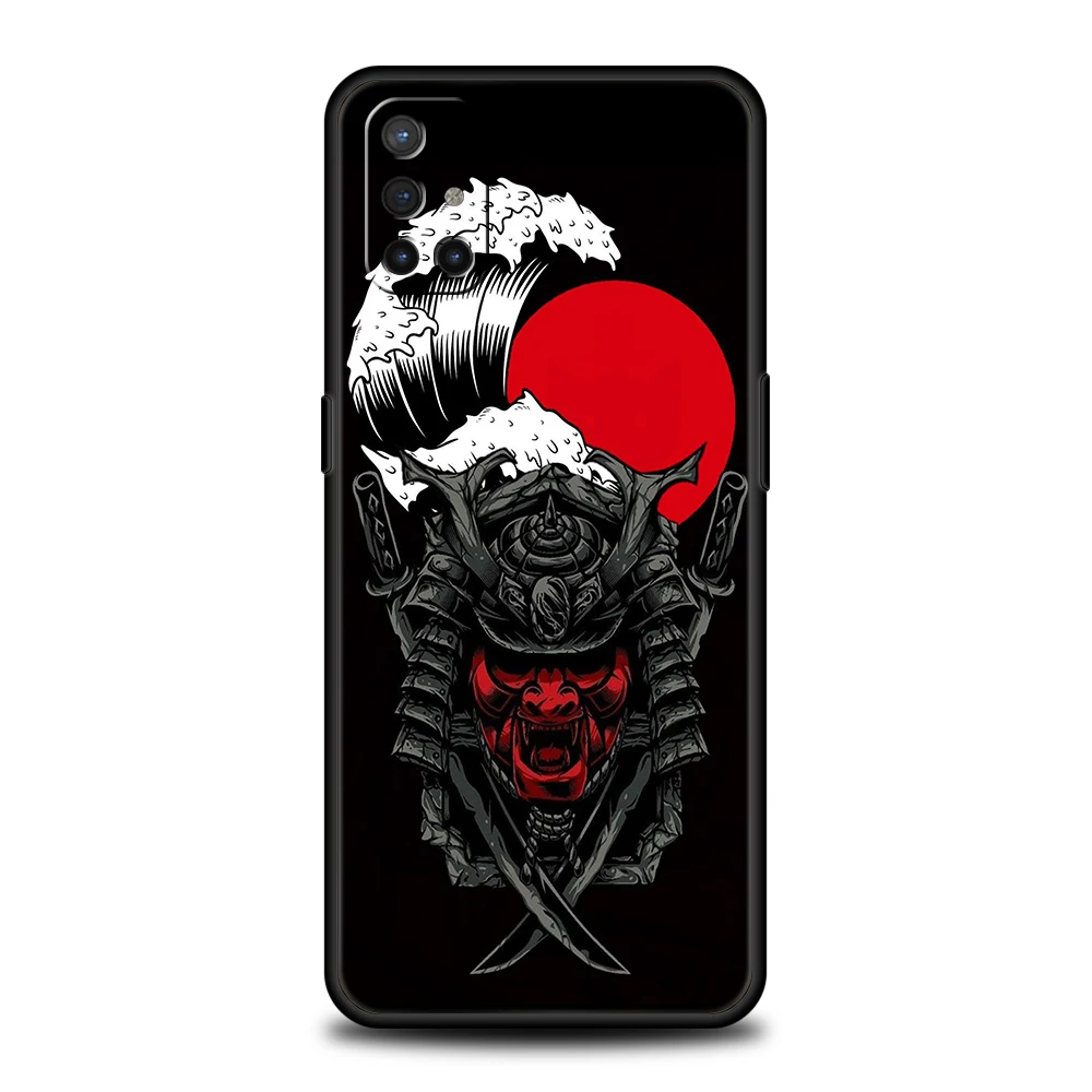 Japanese Oni Hannya Samurai Demon Mask Phone Case for Oneplus Nord N100 N10 10 7 8 9 10R 9R 7T 8T N200 CE 2 2T 9RT Z Pro Cover