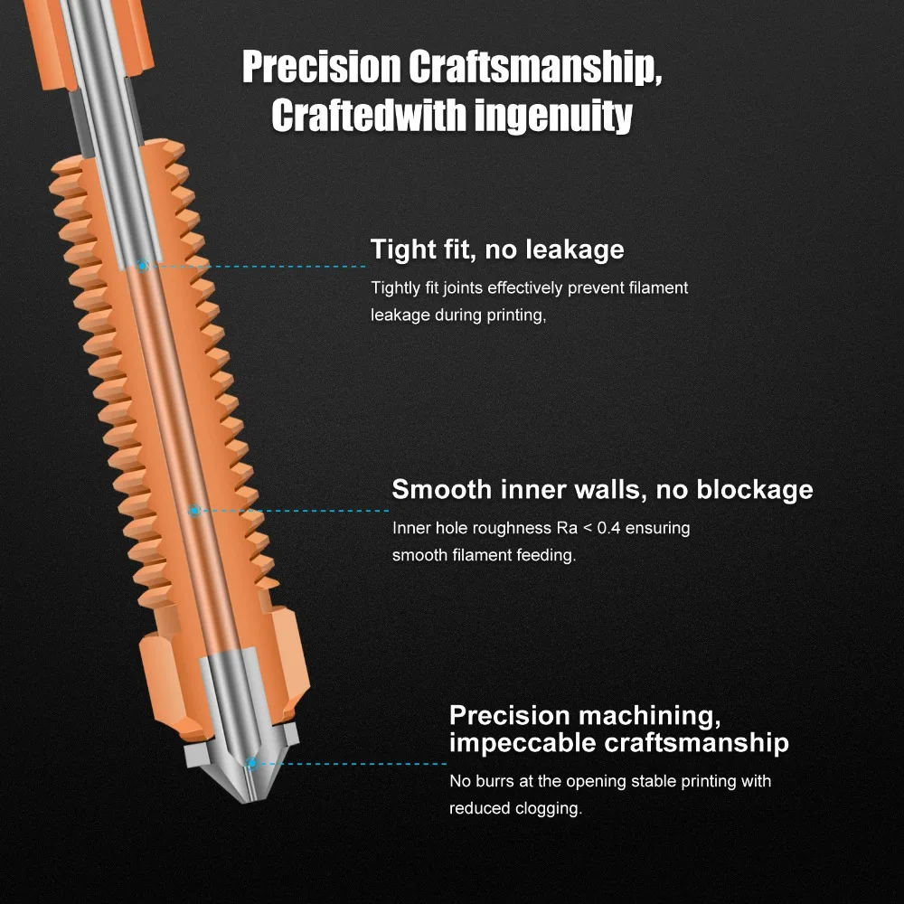 For Creality K1C High-Flow Printing Upgraded Nozzle K1 Quick-Swap Nozzle for K1 Max,K1C,Ender-3 V3, 3d Printer Hotend