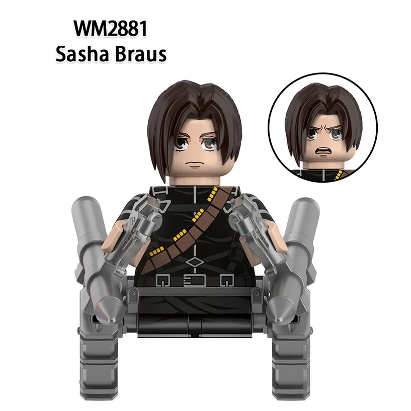 هجوم جديد على تيتان اللبنات إرين جايجر ليفي أكرمان ميكاسا أكرمان ألعاب شخصيات الحركة الصغيرة